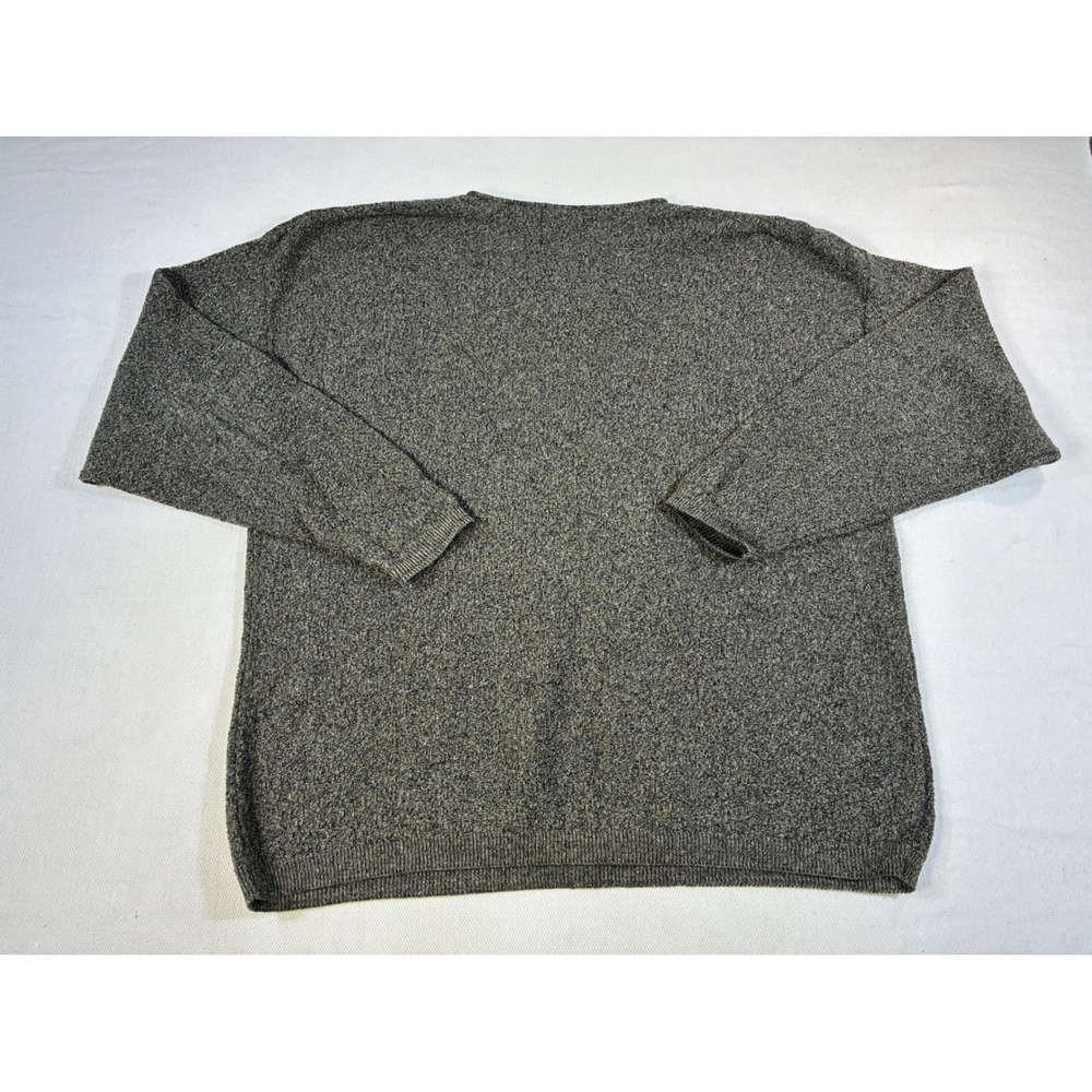 Vintage Bill Blass Menswear V-Neck Sweater XL Marled Green Grey Made in USA‎ 90s - Picture 2 of 6